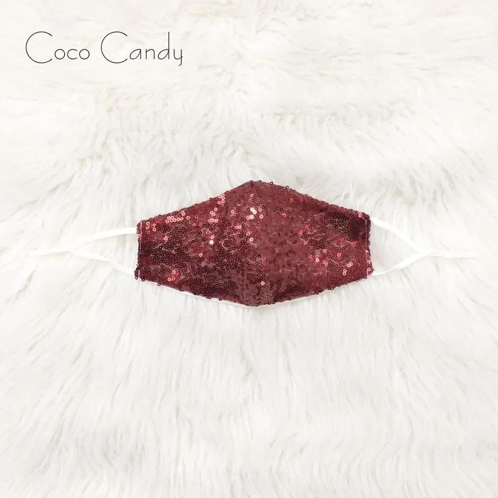 🆕Luxury Red Sequin Face Mask